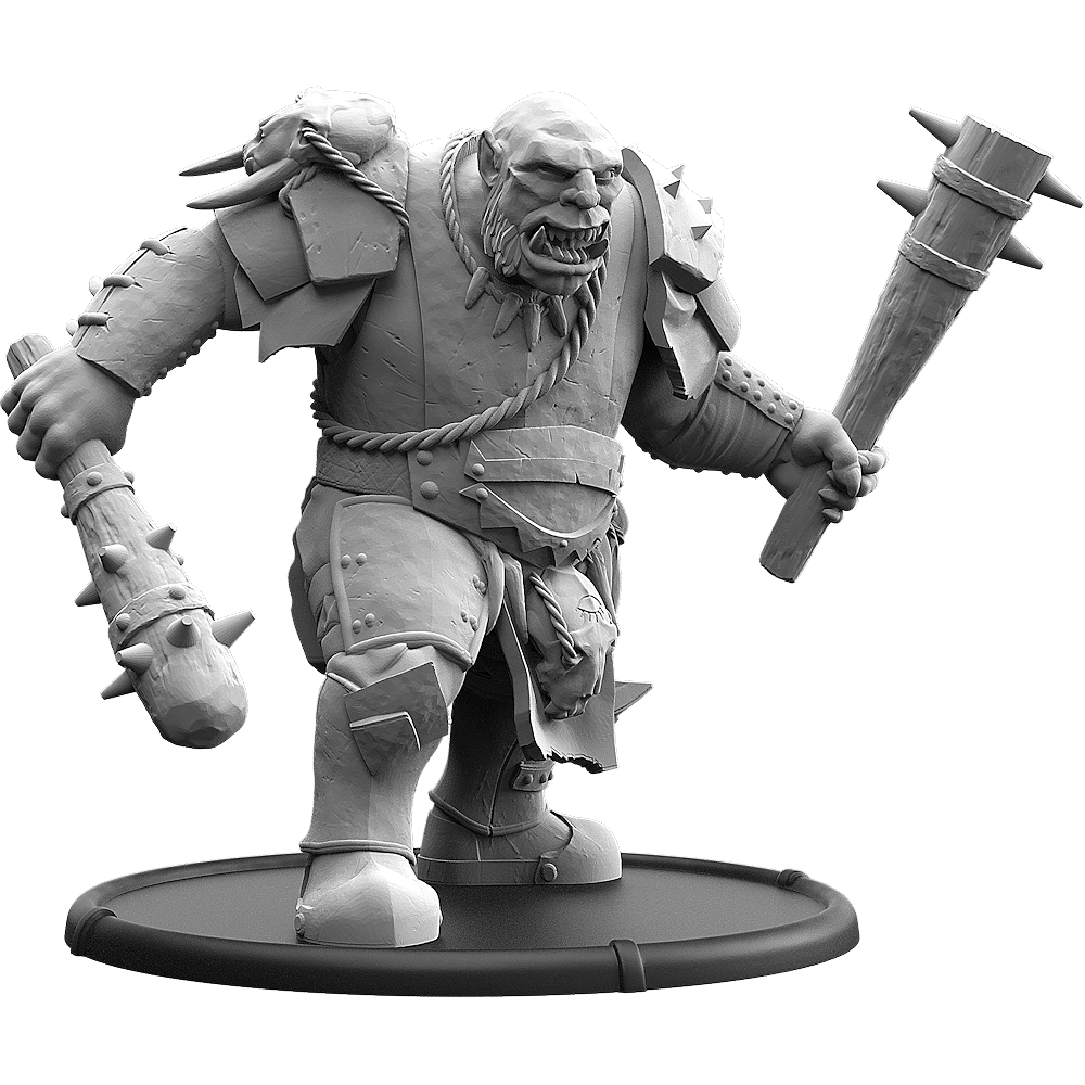 Aabag, Two Club Ograx of Baalor Warrior