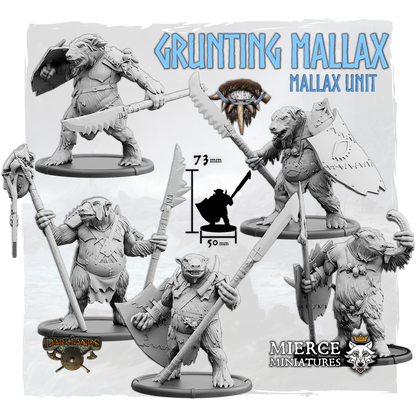 Grunting Mallax, Shieldwall Mallax Unit (7x warriors w cmd)
