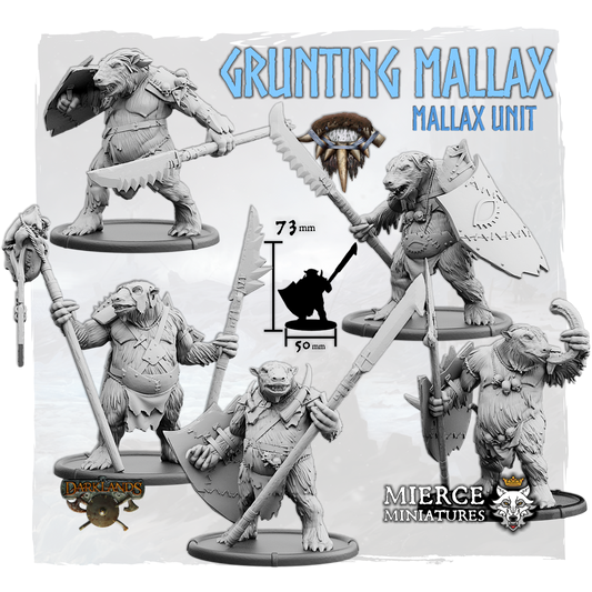 Grunting Mallax, Shieldwall Mallax Unit (7x warriors w cmd)