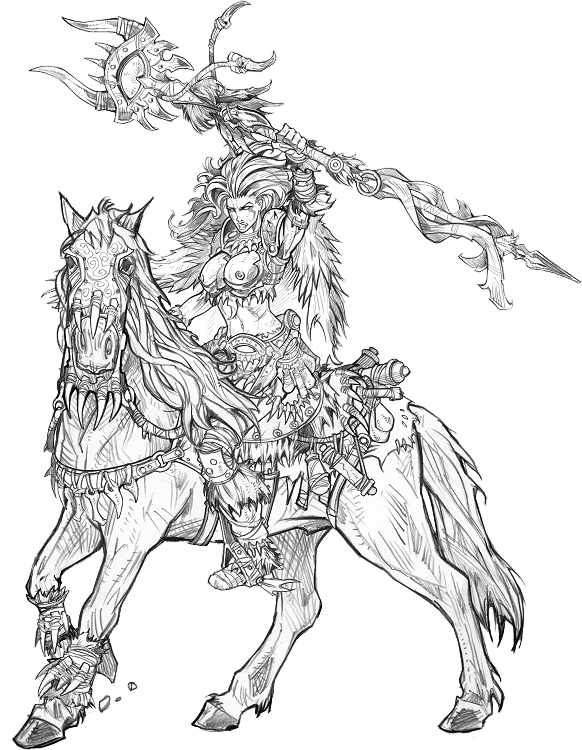 Saairen Maari, Reiver Witch on Horse
