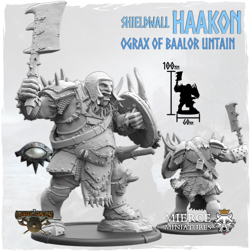 Shieldwall Haakon, Ograx of Baalor Untain on Foot