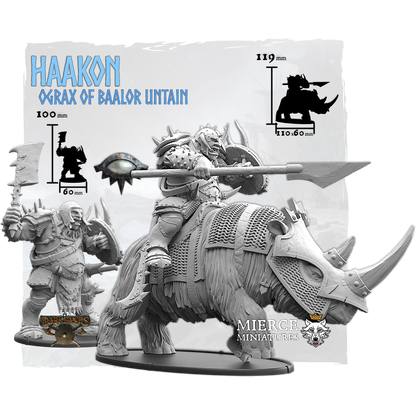 Shieldwall Haakon, Ograx of Baalor Untain on Foot and on Srónocx
