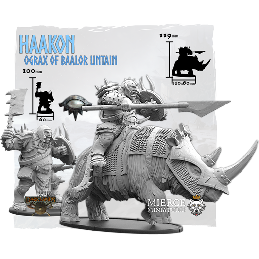 Shieldwall Haakon, Ograx of Baalor Untain on Foot and on Srónocx