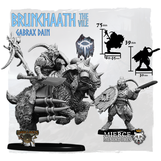 Shieldwall Brunchaath the Vile, Gabrax Dain on Hoof and on Gooracx