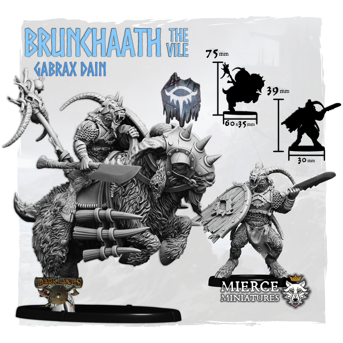 Shieldwall Brunchaath the Vile, Gabrax Dain on Hoof and on Gooracx