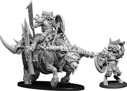 Shieldwall Goraakk the Ripper, Gabrax Gore-Horn on Hoof and on Tarvocx