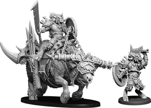 Shieldwall Goraakk the Ripper, Gabrax Gore-Horn on Hoof and on Tarvocx