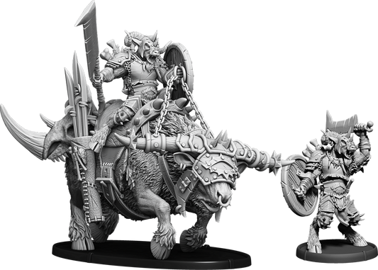Shieldwall Goraakk the Ripper, Gabrax Gore-Horn on Hoof and on Tarvocx