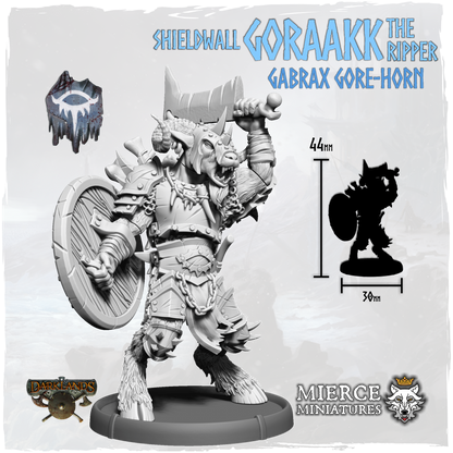 Shieldwall Goraakk the Ripper, Gabrax Gore-Horn on Hoof