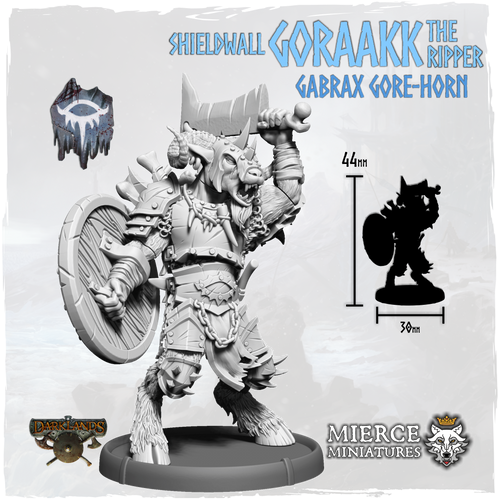 Shieldwall Goraakk the Ripper, Gabrax Gore-Horn on Hoof