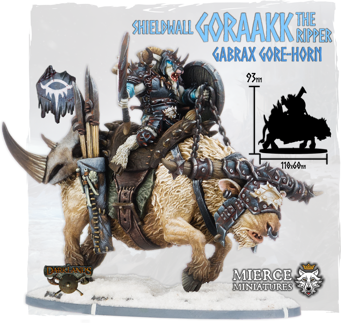 Shieldwall Goraakk the Ripper, Gabrax Gore-Horn on Tarvocx