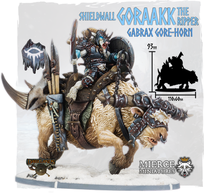 Shieldwall Goraakk the Ripper, Gabrax Gore-Horn on Tarvocx