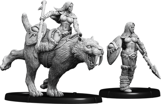 Shieldwall Aastrid, Thulean Raider Thuln on Foot and on Feleacx