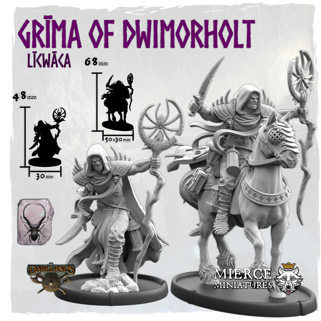 Grīma of Dwimorholt, Līcwāca on Foot and on Horsling