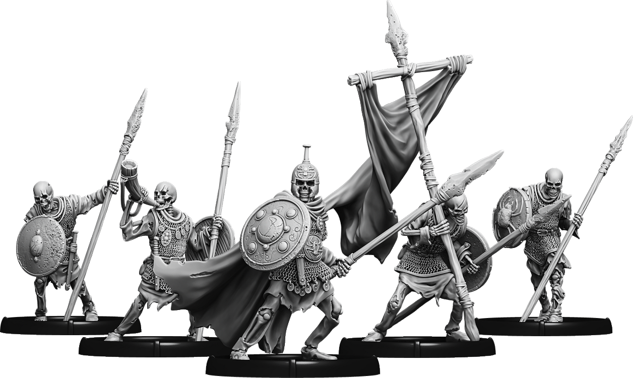 The Dead of Black Barrow, Wihtgār Unit (5x warriors w cmd)