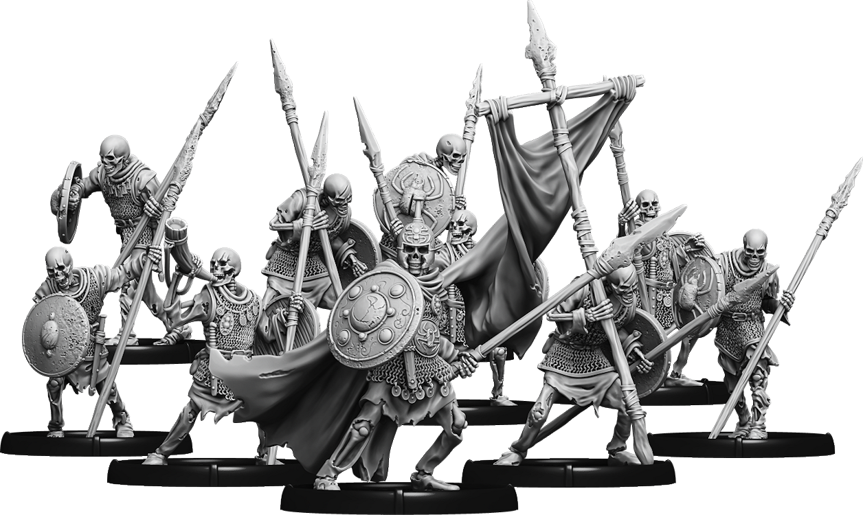 The Dead of Black Barrow, Wihtgār Unit (10x warriors w cmd)