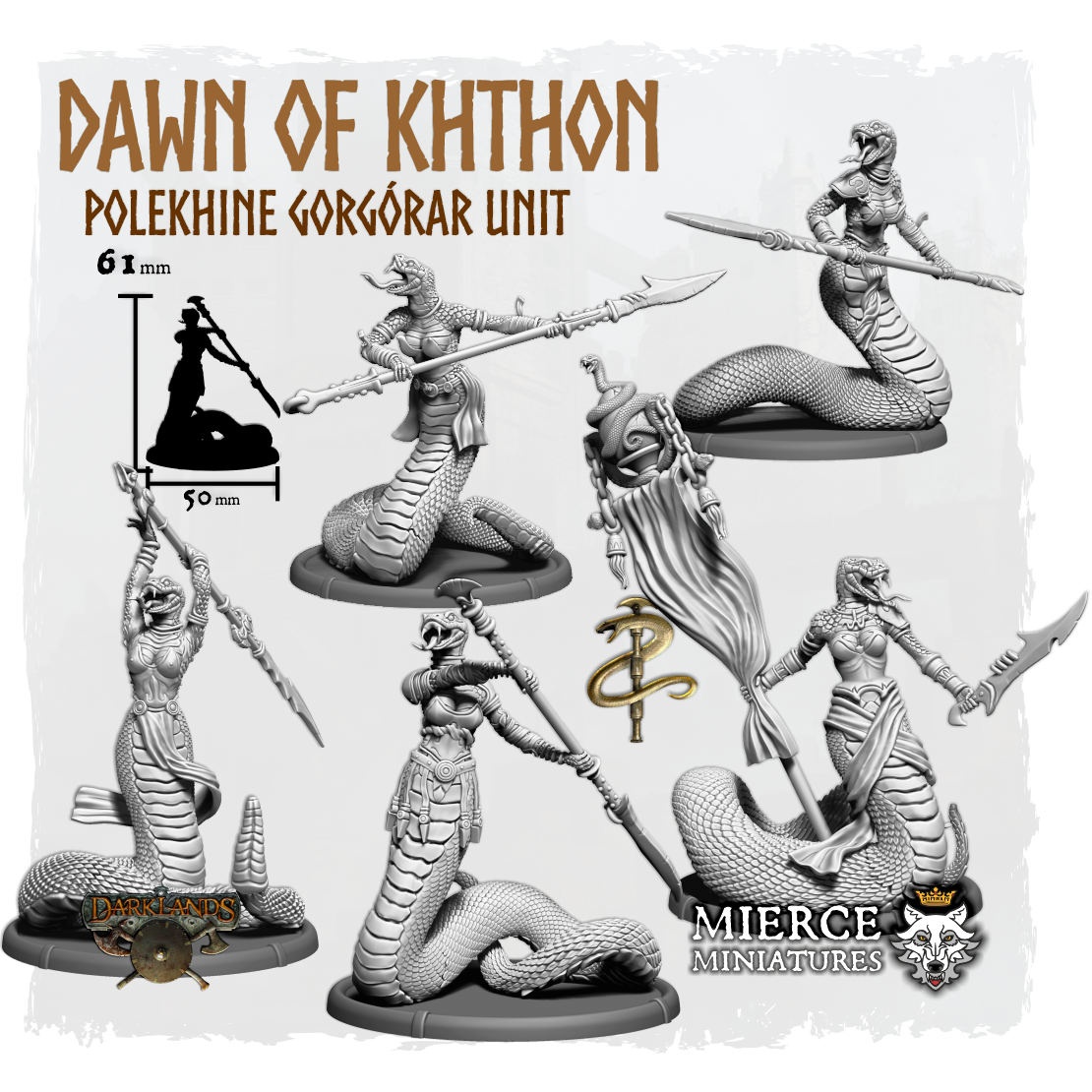Dawn of Khthon, Polekhine Gorgórar Unit (5x warriors w cmd)