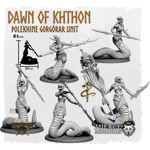 Dawn of Khthon, Polekhine Gorgórar Unit (5x warriors w cmd)