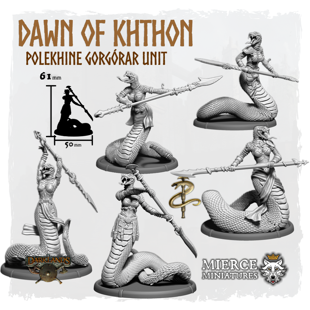 Dawn of Khthon, Polekhine Gorgórar Unit (5x warriors)