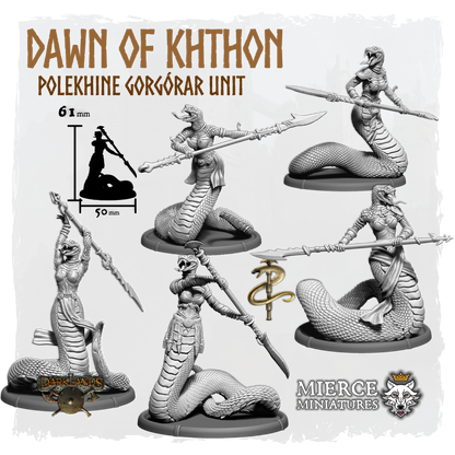 Dawn of Khthon, Polekhine Gorgórar Unit (5x warriors)