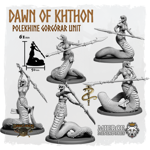 Dawn of Khthon, Polekhine Gorgórar Unit (5x warriors)