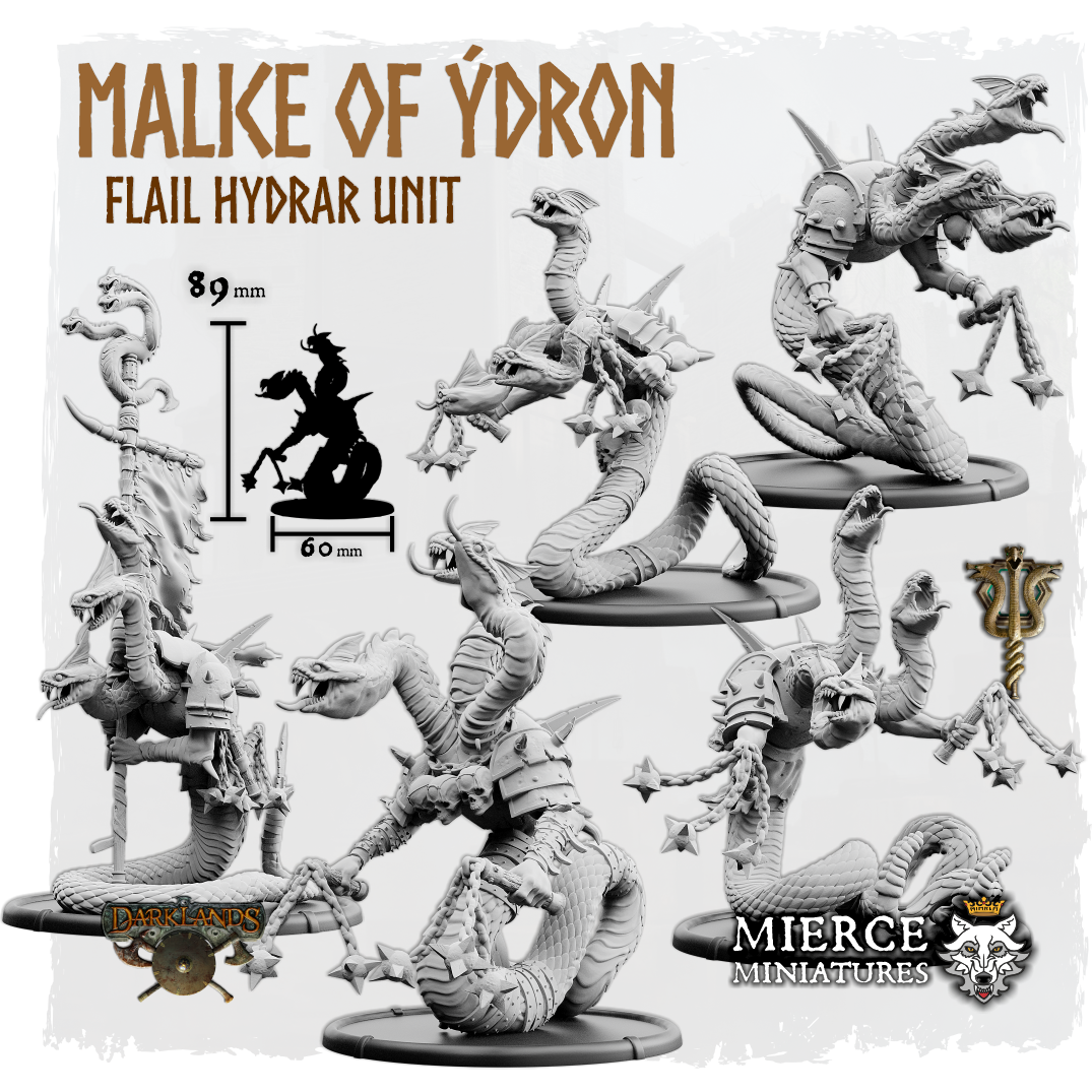 Malice of Ýdron, Flail Hydrar Unit (5x warriors w cmd)