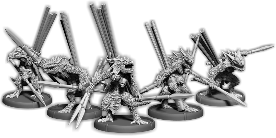 Gukk's Javelins, Sávrakontar Unit (5x warriors w cmd)