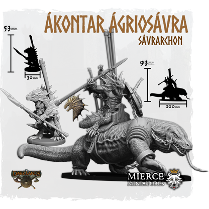 Ákontar Ágriosávra, Sávrarchon on Foot and on Sávrakh