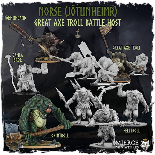 Norse (Jötunheimr) Great Axe Troll Battle Host