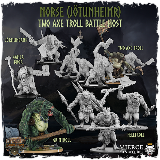 Norse (Jötunheimr) Two Axe Troll Battle Host