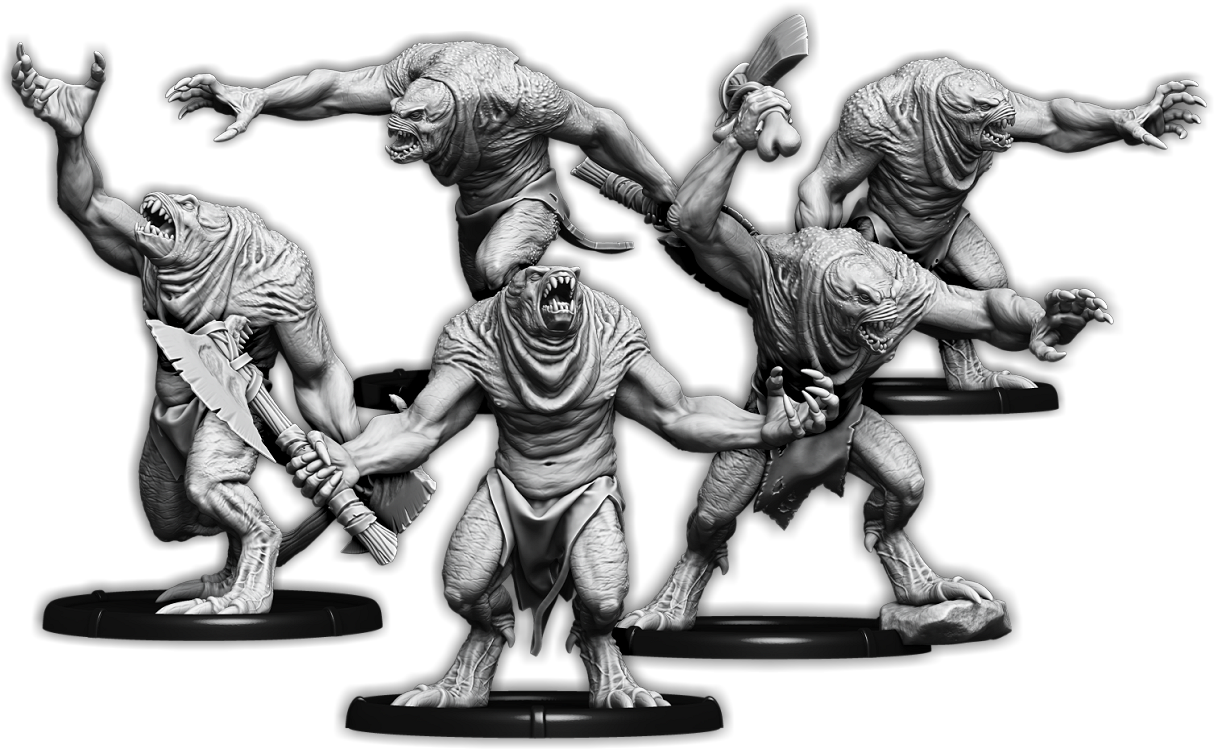 Trolls of Vartheim, Leiptroll Unit (5x warriors w cmd)