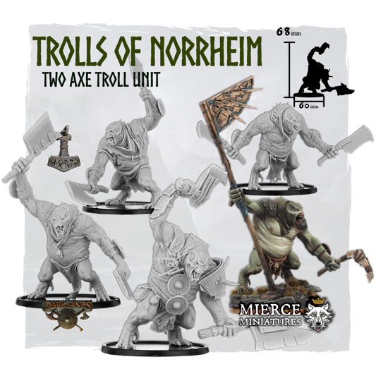 Trolls of Norrheim, Two Axe Troll Unit (5x warriors w cmd)