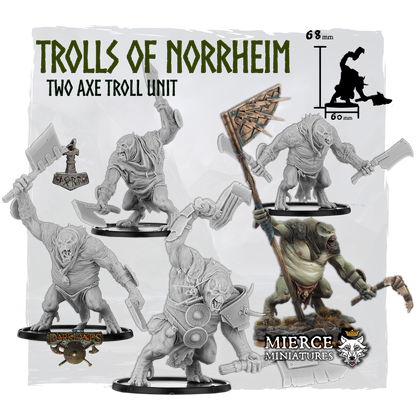 Trolls of Norrheim, Two Axe Troll Unit (5x warriors w cmd)