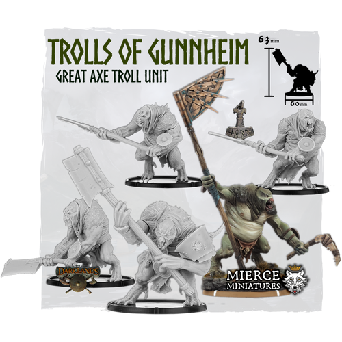 Trolls of Gunnheim, Great Axe Troll Unit (5x warriors w cmd)