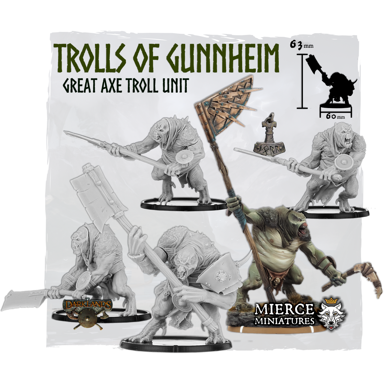 Trolls of Gunnheim, Great Axe Troll Unit (5x warriors)