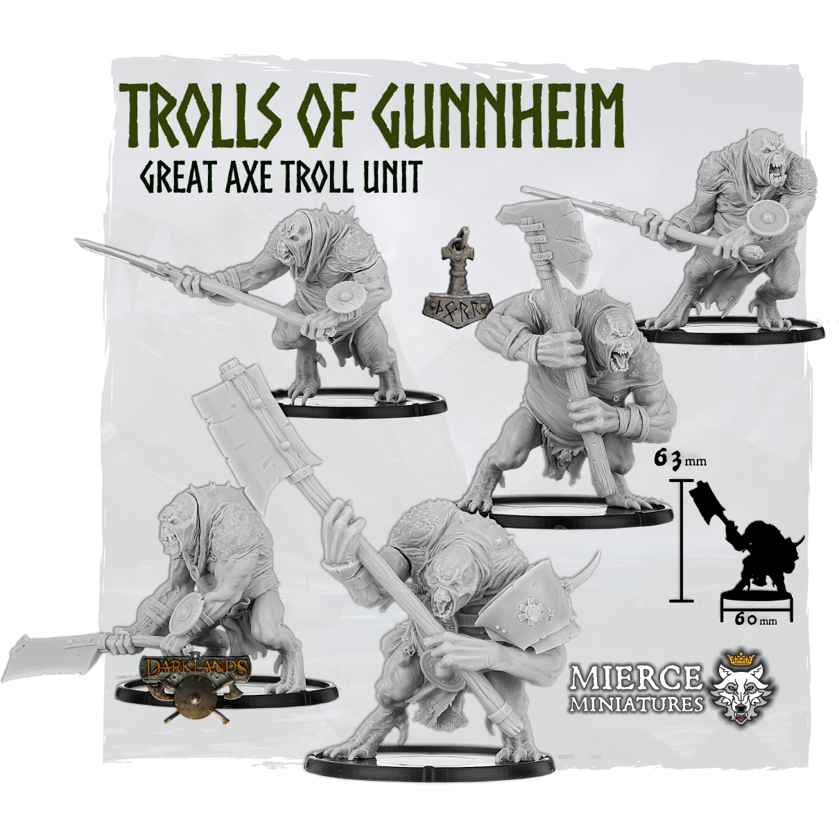 Trolls of Gunnheim, Great Axe Troll Unit (5x warriors)