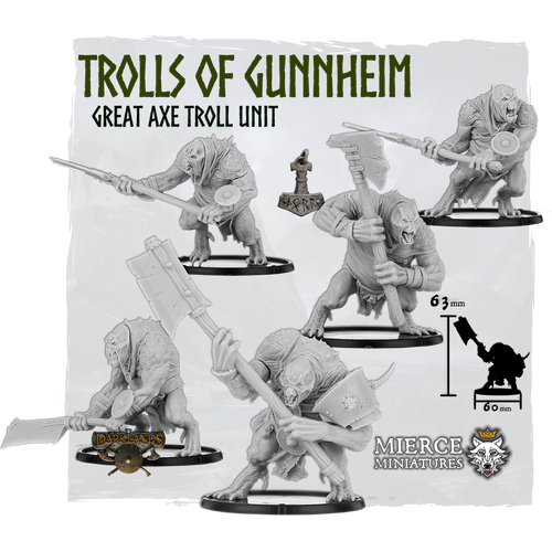 Trolls of Gunnheim, Great Axe Troll Unit (5x warriors)