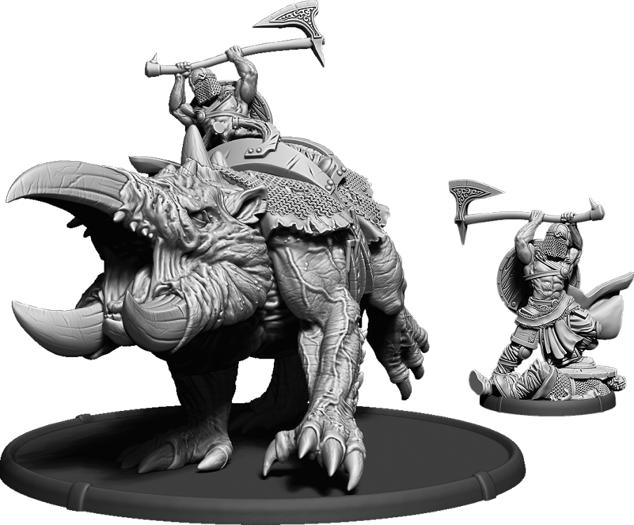 Great Axe Steinn the Bold, Seggr of Hrafnen on Foot and on Grundtroll