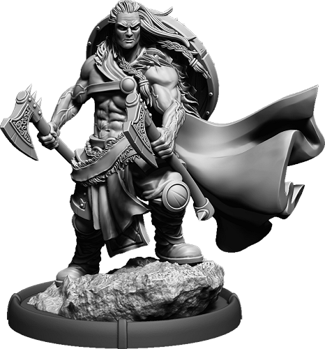 Two Axe Steinn the Bold, Seggr of Hrafnen on Foot