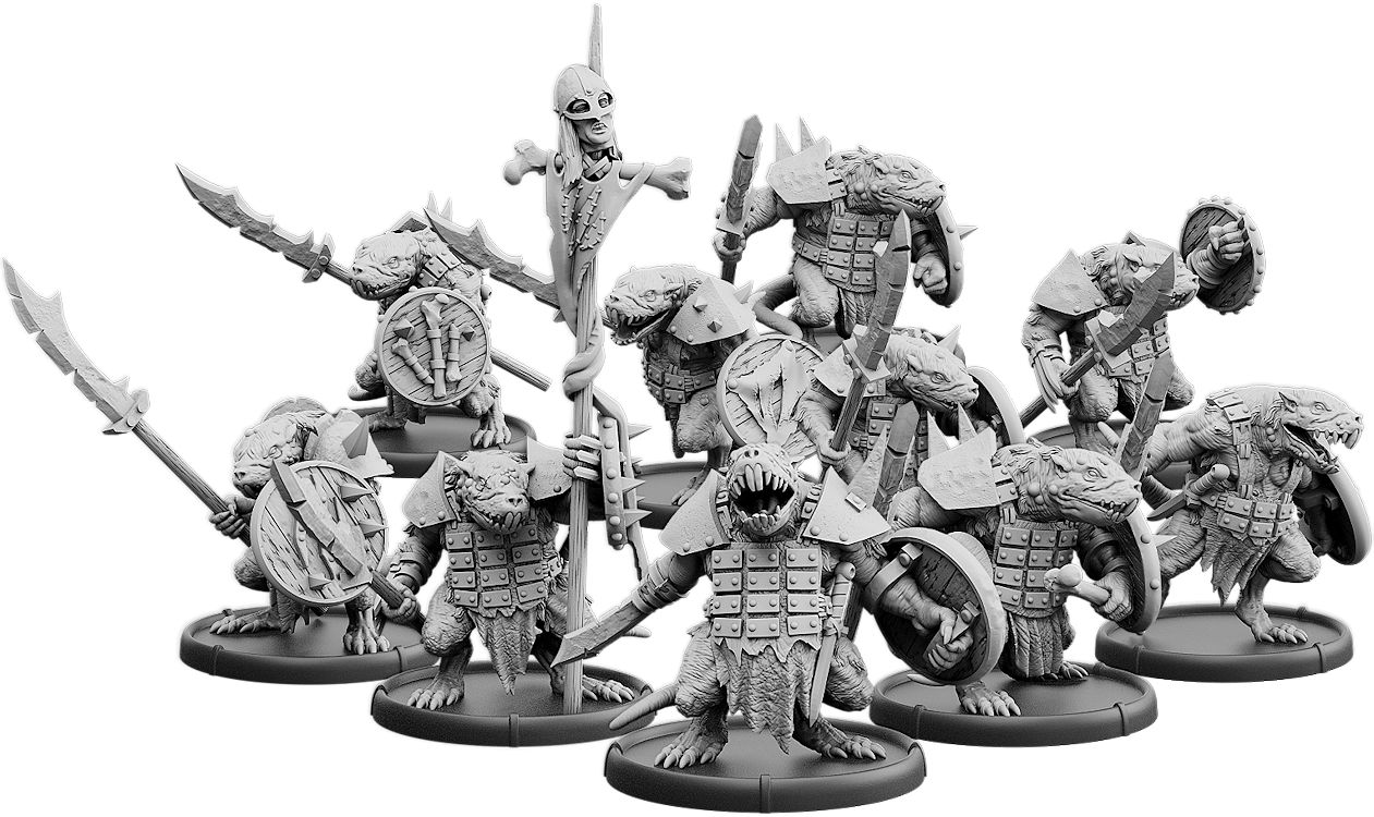 No-Claw's Burrow, Spear-Vras Unit (10x warriors w cmd)