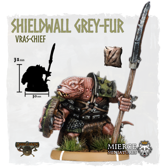 Shieldwall Grey-Fur, Vras-Chief on Foot