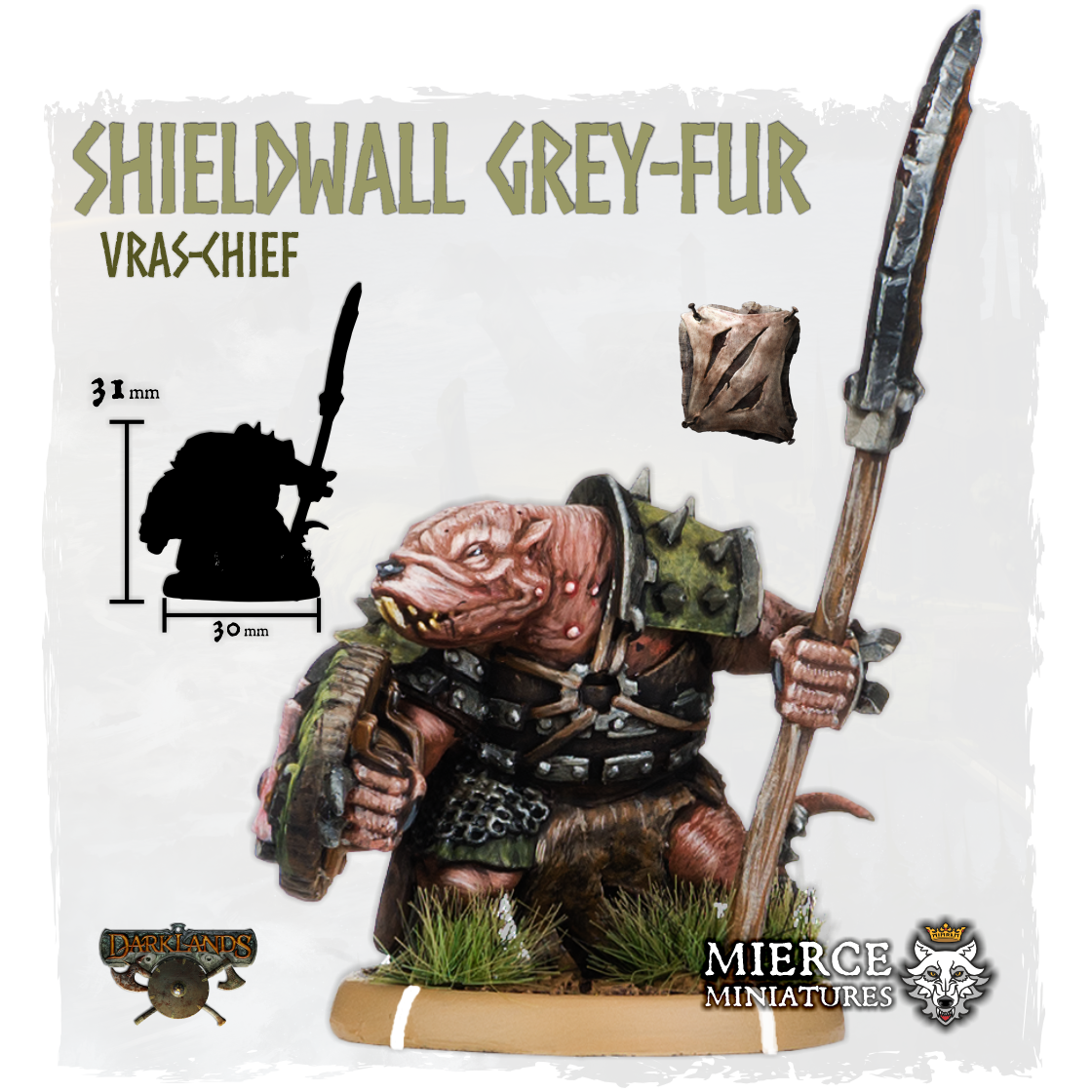 Shieldwall Grey-Fur, Vras-Chief on Foot