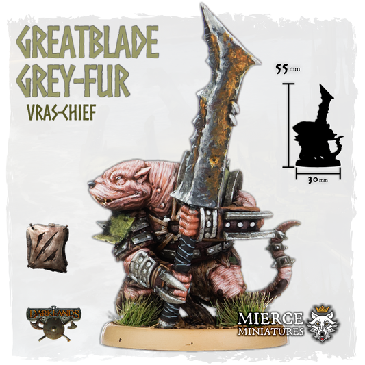 Greatblade Grey-Fur, Vras-Chief on Foot