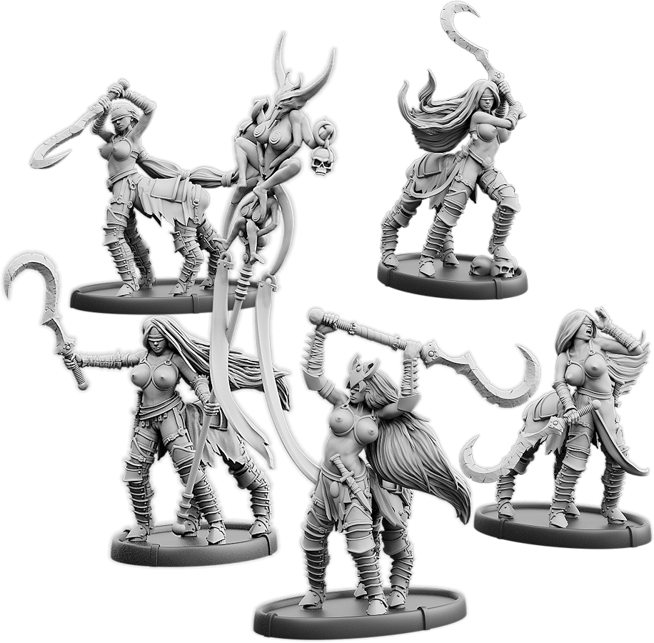 Dahut's Destroyers, Sickle-Morvargh Unit (5x warriors w cmd)