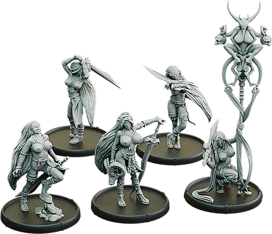 Euryalia's Slayers, Falchion-Melusine Unit (5x warriors w cmd)