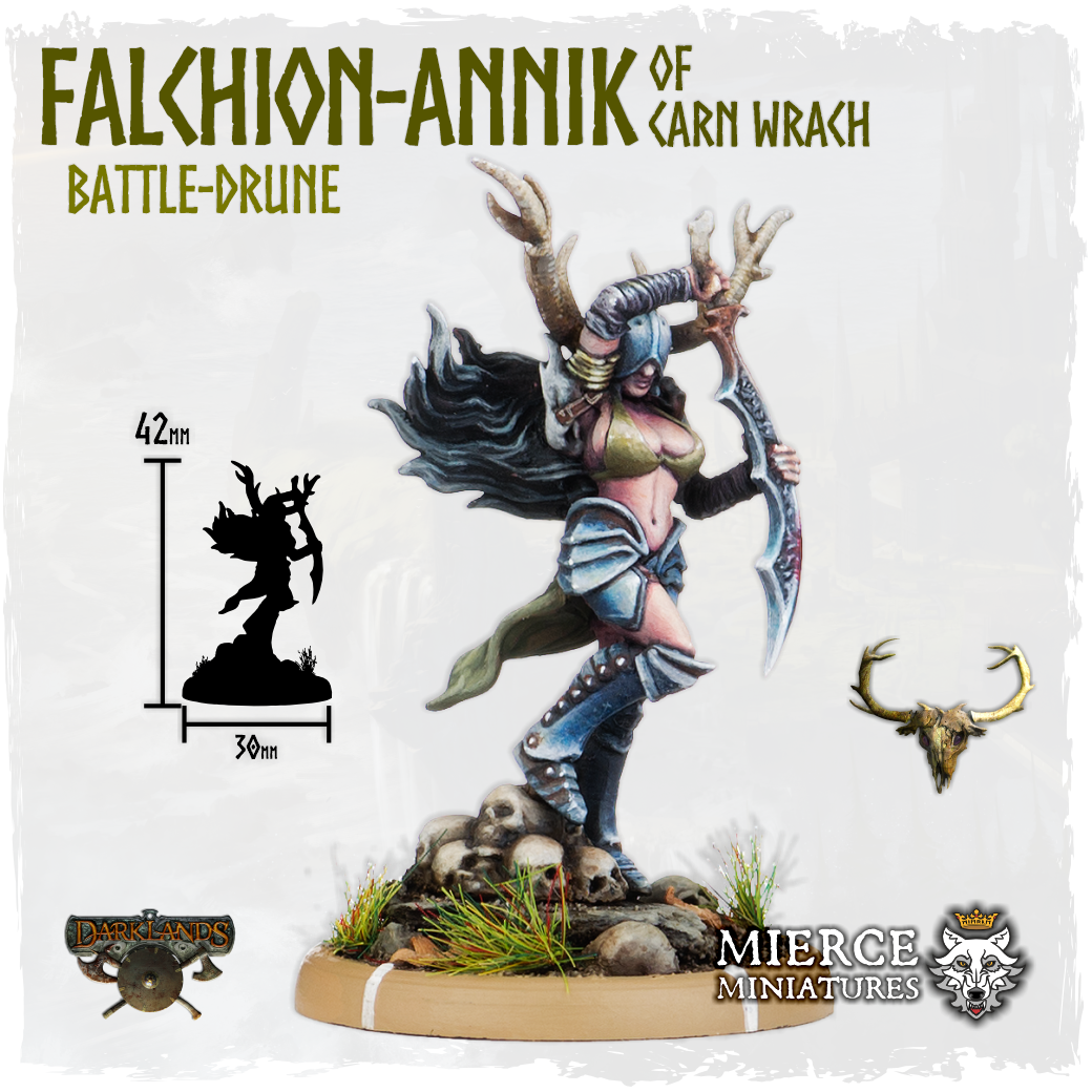 Falchion-Annik of Carn Wrach, Battle-Drune on Foot