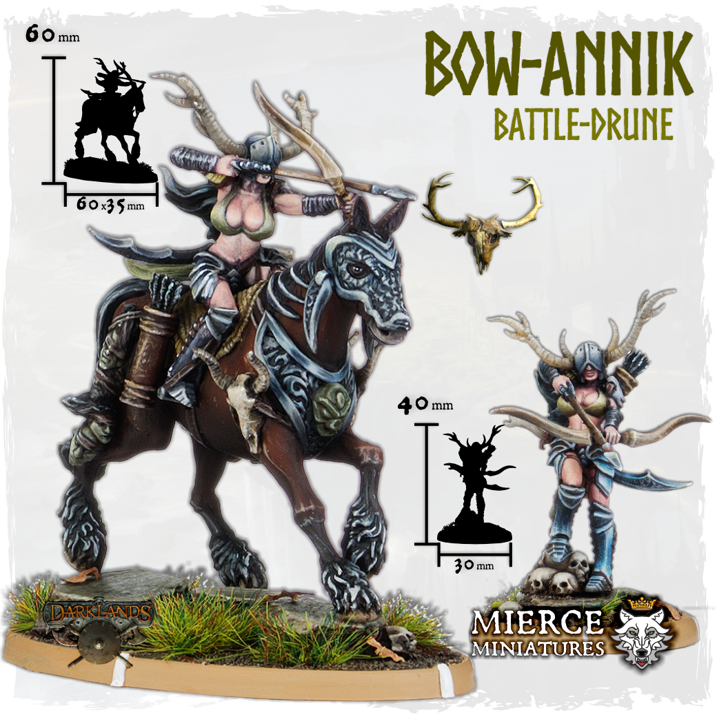 Bow-Annik of Carn Wrach, Battle-Drune on Foot and on Margh