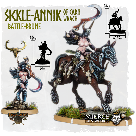 Sickle-Annik of Carn Wrach, Battle-Drune on Foot and on Margh