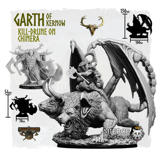 Garth of Kernow, Kill-Drune on Foot and on Chimaera