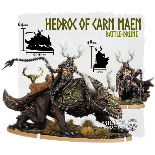 Hedroc of Carn Maen, Battle-Drune on Foot and on Hound-Margh